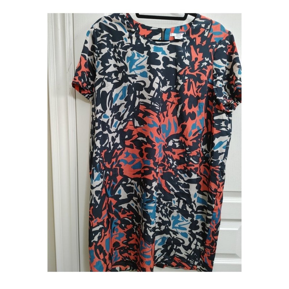 MAMAS&PAPAS GLOSSY SHIRT DRESS ABSTRACT PRINT (US 12)